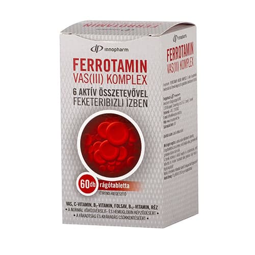 Innopharm Ferrotamin Vas (III) komplex rágótabletta 60 db