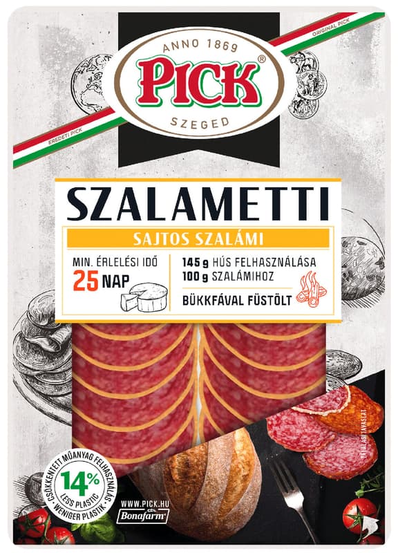 Pick Szalametti salami with cheese coated