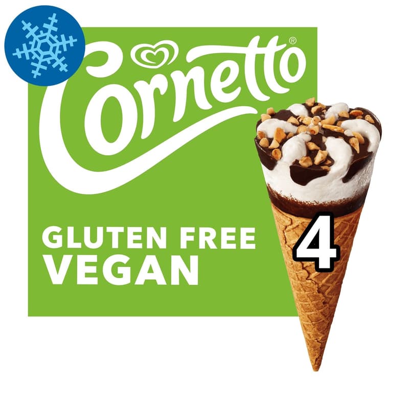 Cornetto Vegan vanilla ice cream cone multipack (4x90ml)