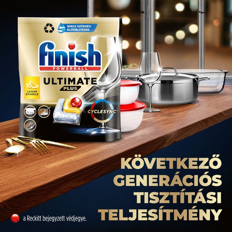 Finish Ultimate Plus All in 1 dishwasher-capsules, Lemon, 90pcs