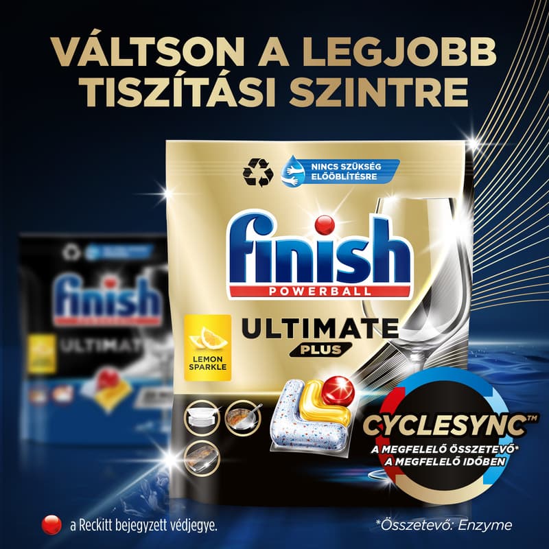 Finish Ultimate Plus All in 1 dishwasher-capsules, Lemon, 90pcs