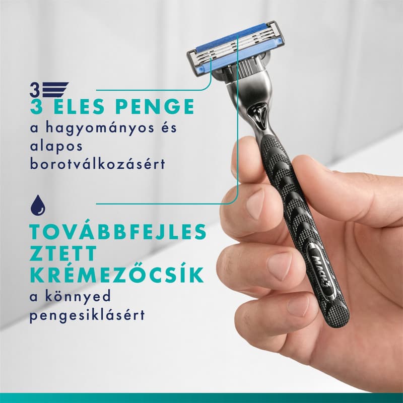 Gillette Mach3 Razor Handle + 2 Blade Refills
