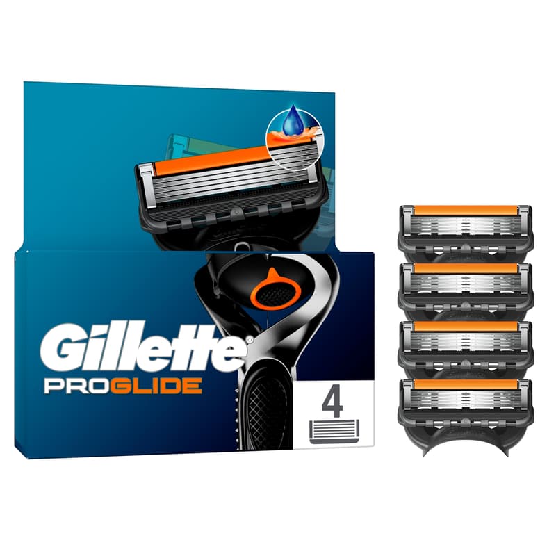 Gillette Fusion5 ProGlide Razor Blades For Men, 4 Refills