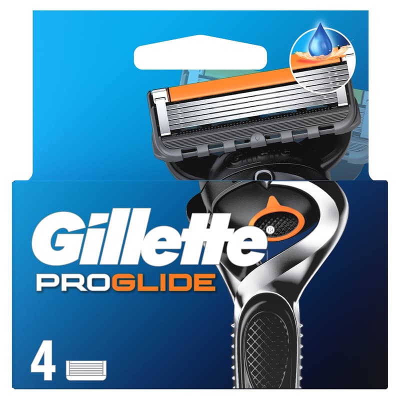 Gillette Fusion5 ProGlide Razor Blades For Men, 4 Refills