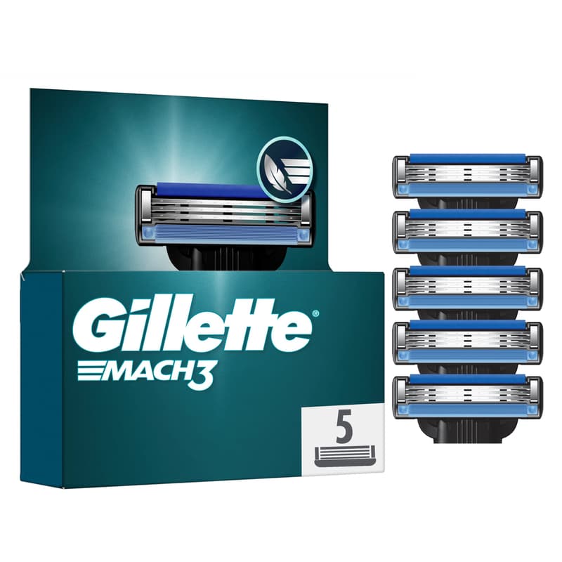 Gillette Mach3 Men’s Razor Blade Refills, 5 Count