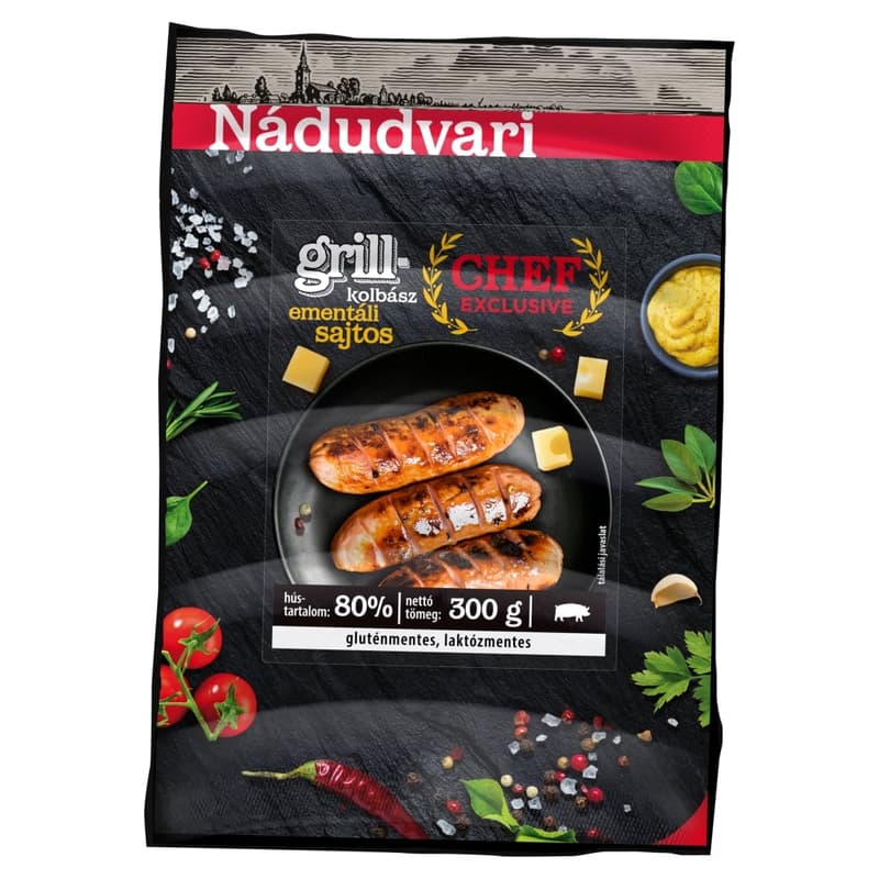 Nádudvari Grillkolbász Ementáli sajtos