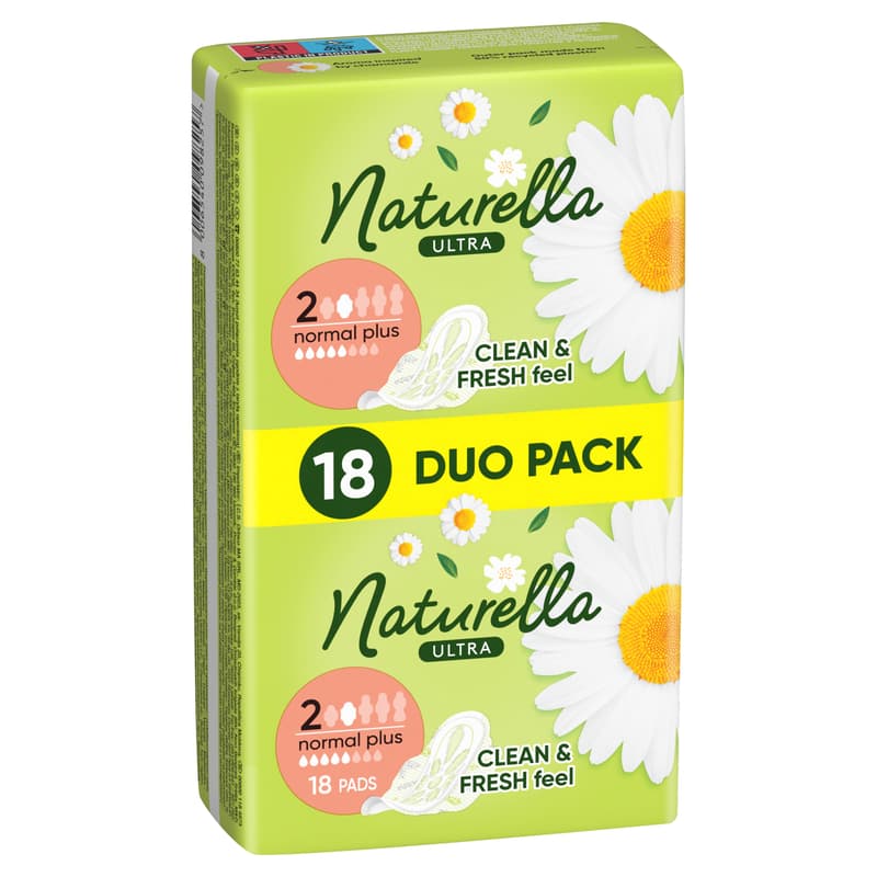 Naturella Ultra Normal Plus, Size 2, Sanitary Towels With Wings, 18 ct