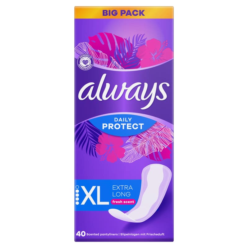 Always Daily Protect Tisztasági Betét Friss Illattal, Extra Hosszú
