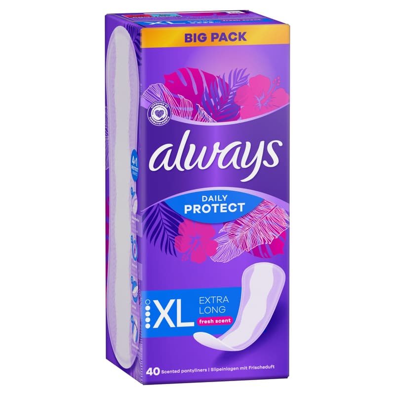 Always Daily Protect Tisztasági Betét Friss Illattal, Extra Hosszú