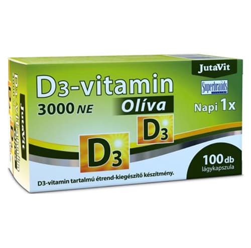 Jutavit D3-vitamin 3000NE Olíva kapszula 100 db