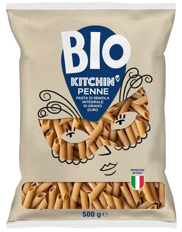 Kitchin BIO teljes kiőrlésű durum penne rigate N.144 durum száraztészta