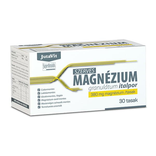JutaVit Szerves Magnézium granulátum citrom ízben 30 db