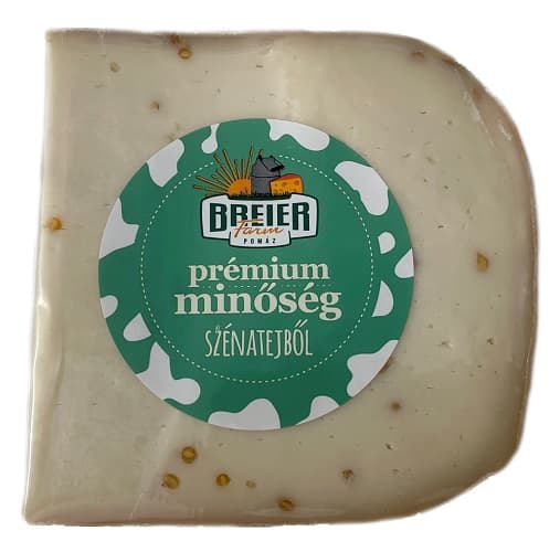Breier Farm Görögszénás tanya sajt, darabolt, félkemény, viaszbevonatos sajt
