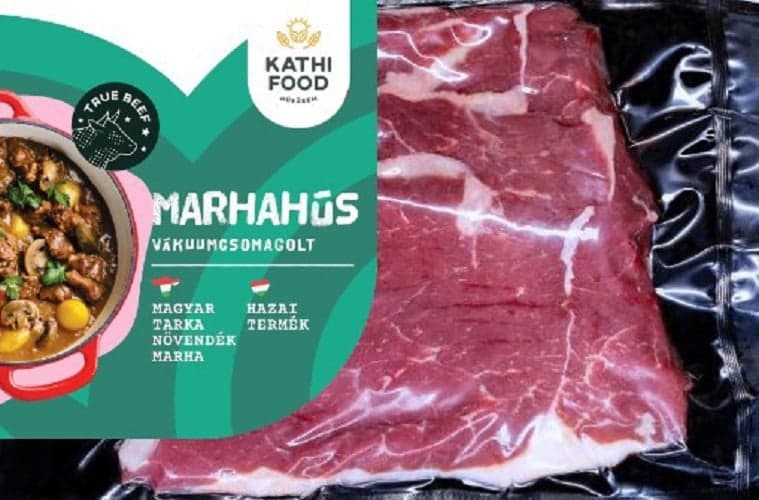 Sliced Hungarian variegated fresh beef leg