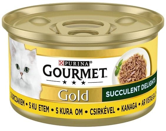 GOURMET GOLD Succulent Delights Wet cat in chicken 85g
