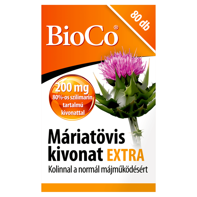 BioCo Máriatövis kivonat Extra étrend-kiegészítő filmtabletta 80 db