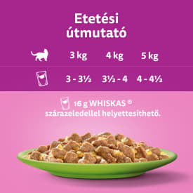 Whiskas tasakos eledel vegyes válogatás felnőtt macskák számára, 40x85 g