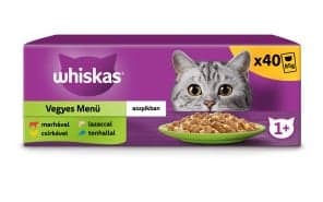 Whiskas tasakos eledel vegyes válogatás felnőtt macskák számára, 40x85 g