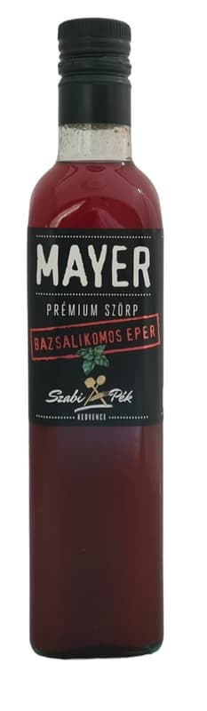 Mayer Strawberry Syrup with Basil (fibrous)