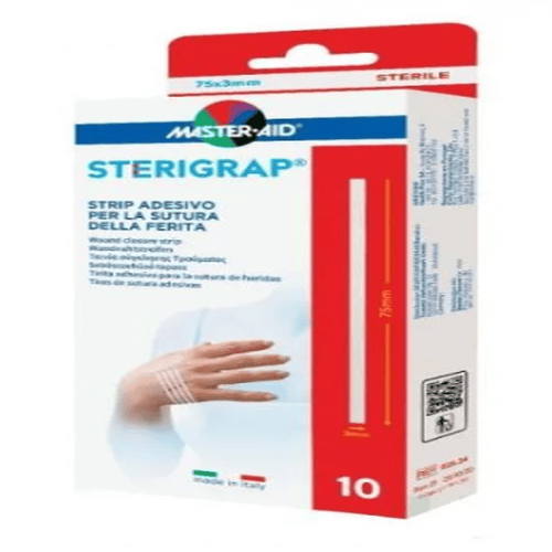 MASTER AID Sterigrap sebtapasz 75x3mm 10 db