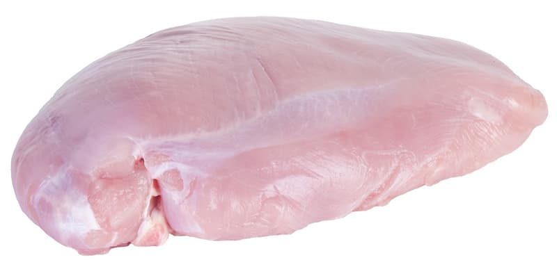 Fresh turkey breast fillets vacuum packed