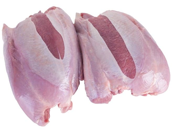 Fresh turkey drumstick meat vacuum packed