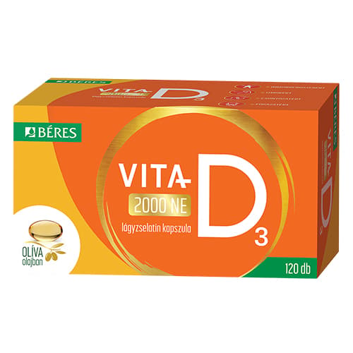 Béres Vita-D3 2000 NE lágyzselatin kapszula 120 db