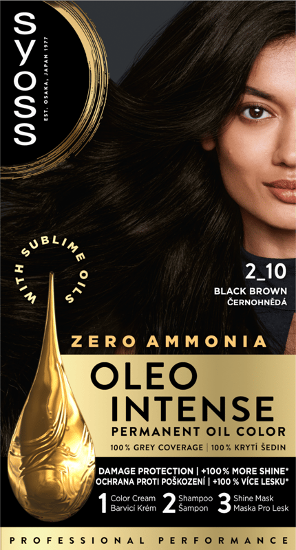 Syoss Color Oleo intenzív olaj hajfesték 2-10 barnásfekete