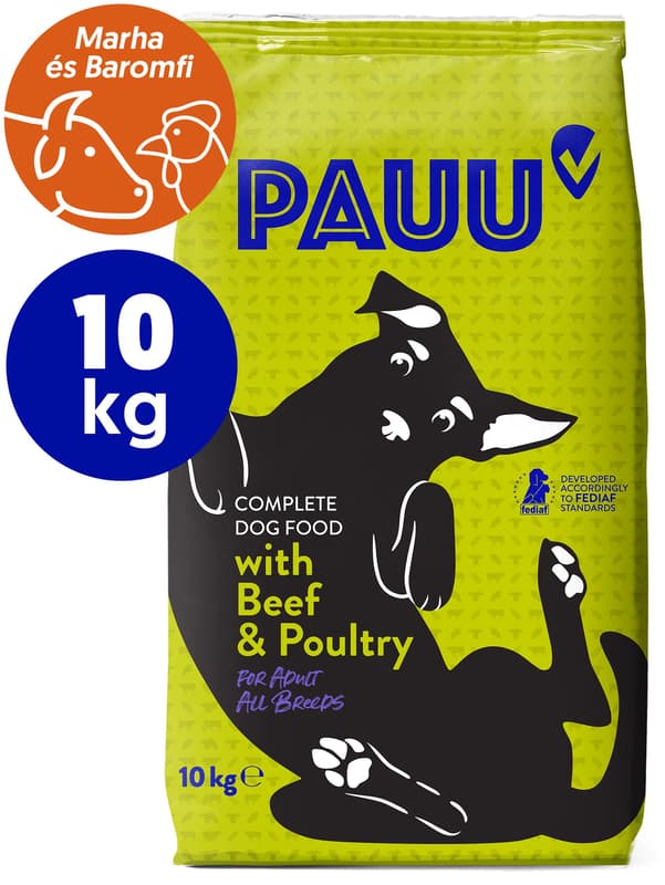 Pauu kibble with beef and poultry for dogs