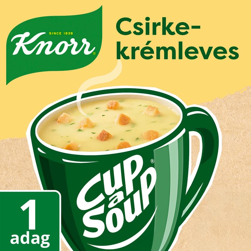 Knorr Cup with Soup Chicken Cream Soup with Bun Cubes