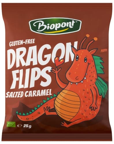 Organic corn flips with salted caramel 25g