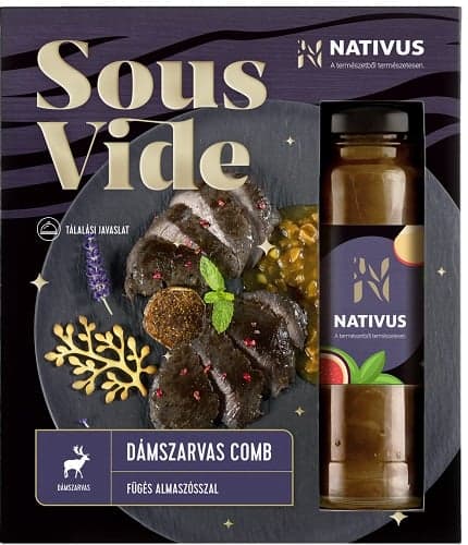 Nativus sous vide fallow deer leg with fig and apple sauce