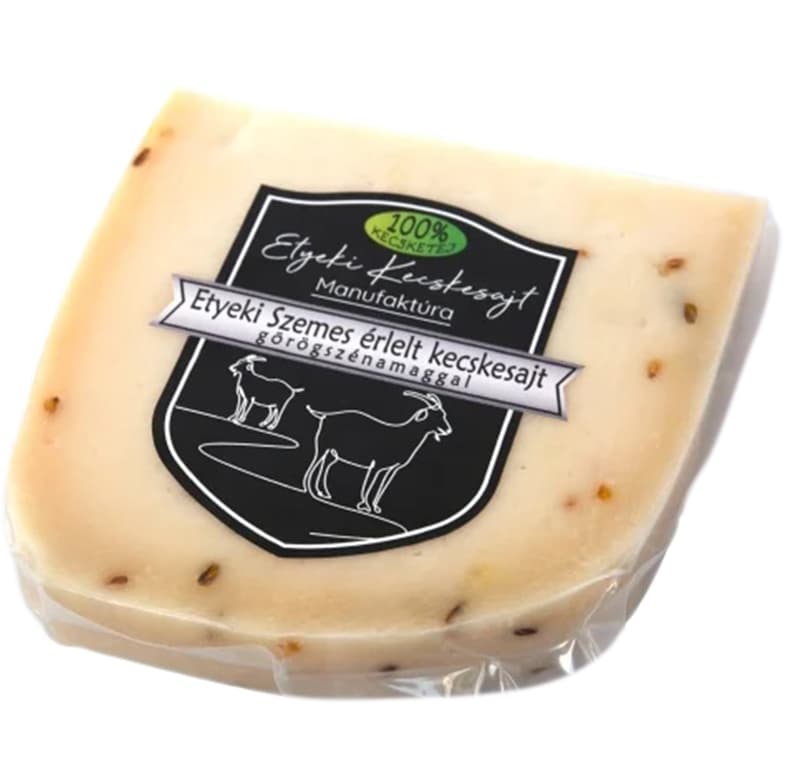 Etyeki Szemes Semi-hard Goat Cheese with Fenugreek Seeds
