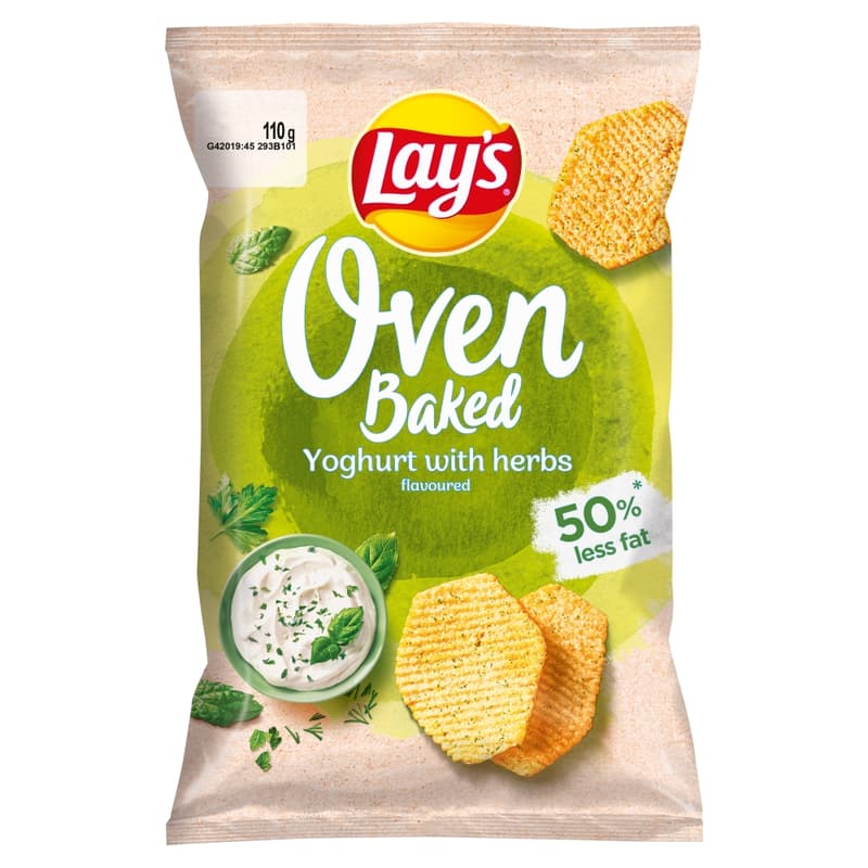 Lay's kemencében sütött joghurtos-zöldfűszeres ízesítésű burgonyasnack