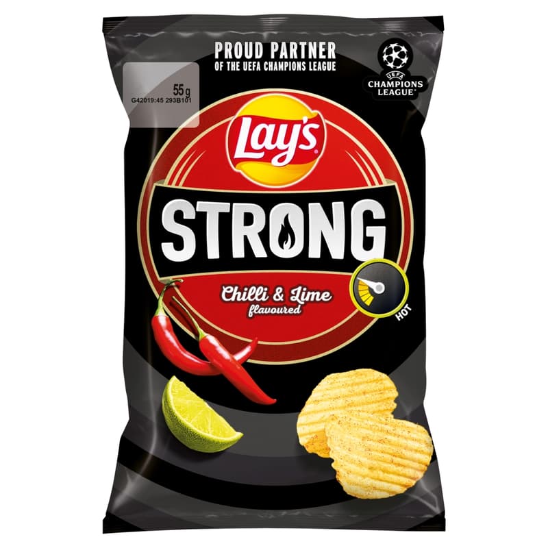 Lay's Strong csípőspaprika és lime ízű burgonyachips