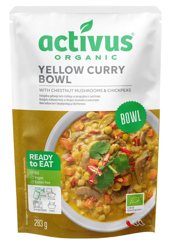 Auga BIO Yellow Curry Bowl with Mushrooms and Chickpeas