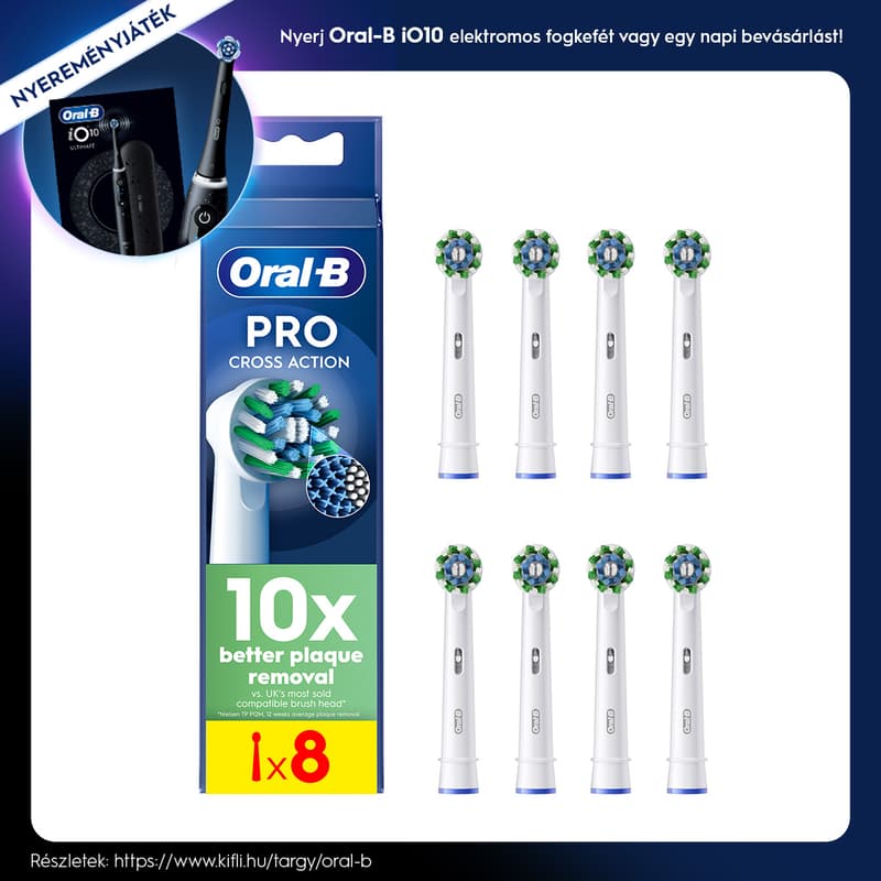 Oral-B CrossAction Fogkefefej CleanMaximiser Technológiával