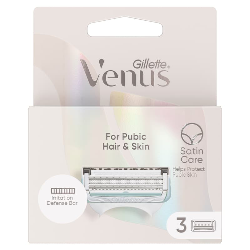 Venus For Pubic Hair & Skin Women's Razor Blades x3