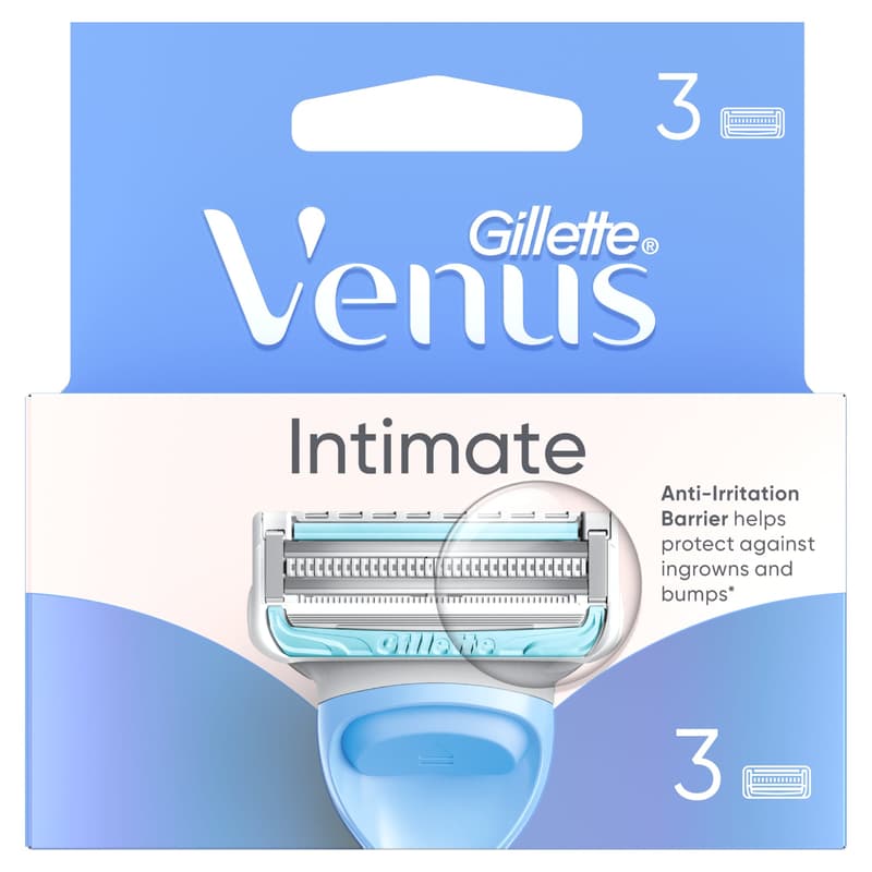 Gillette Venus Intim Szőrzethez és Bőrterülethez Tervezett Borotvabetét Női Borotvához, 3 db