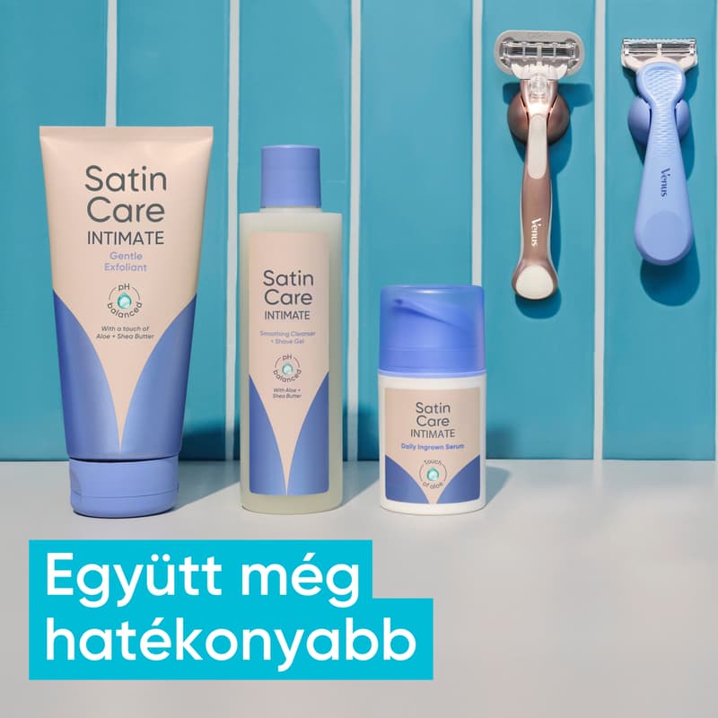 Gillette Venus Intim Szőrzethez és Bőrterülethez Tervezett Borotvabetét Női Borotvához, 3 db