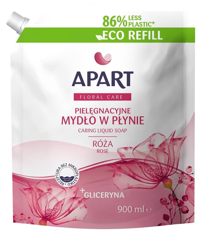 APART Floral Care liquid soap 900ml refill Rose