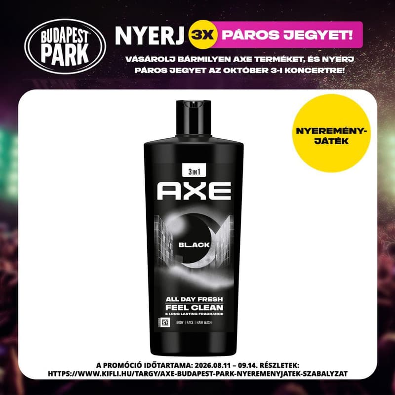 AXE Black tusfürdő, 700 ml