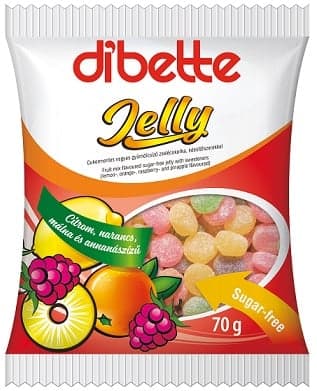 Dibette Sugar free fruit mix flavoured jelly candy with sweeteners 70g