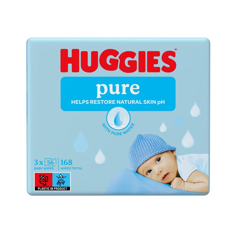 Huggies Pure Wipes törlőkendő Triplo