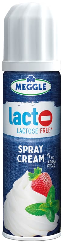 Meggle Lactosefree and no added sugar spray cream 22%