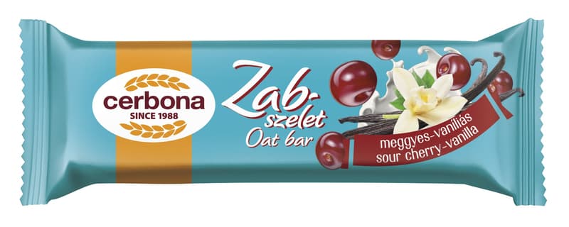 Cerbona cherry-vanilla oat bar 40g