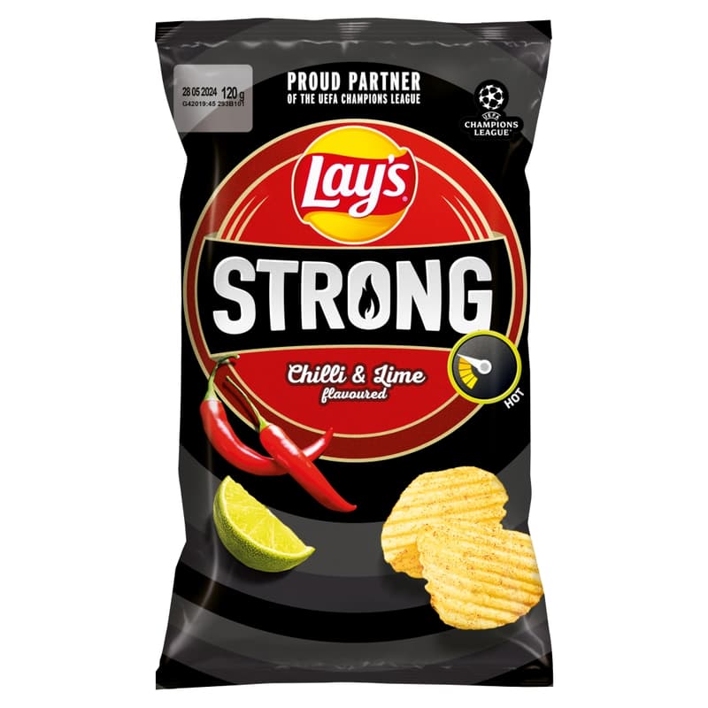Lay's Strong csípőspaprika és lime ízű burgonyachips