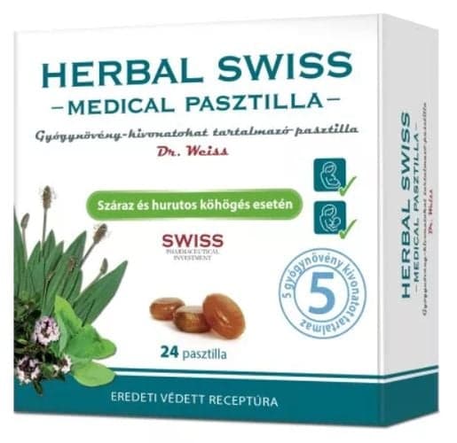 Herbal Swiss Medical pasztilla 24 db