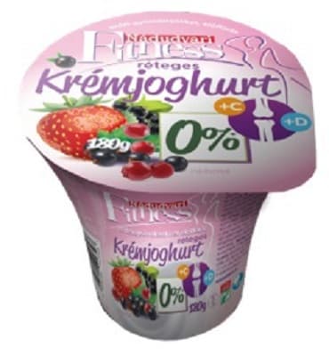 Nádudvari Fitness Réteges élőflórás krémjoghurt, erdei gyümölcsökkel