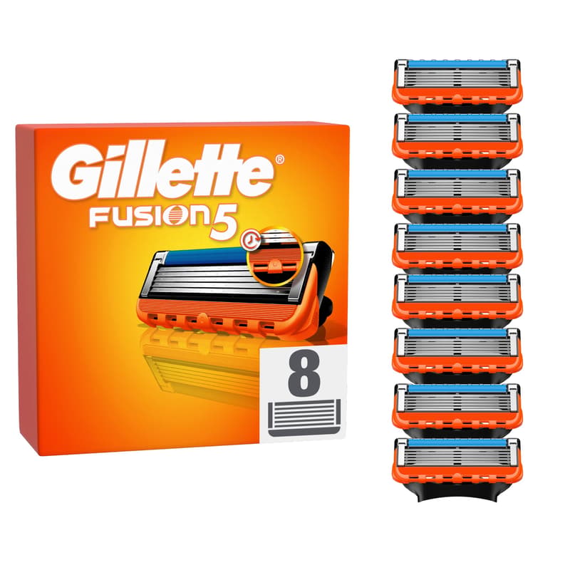 Gillette Fusion5 Razor Refills For Men, 8 Razor Blade Refills